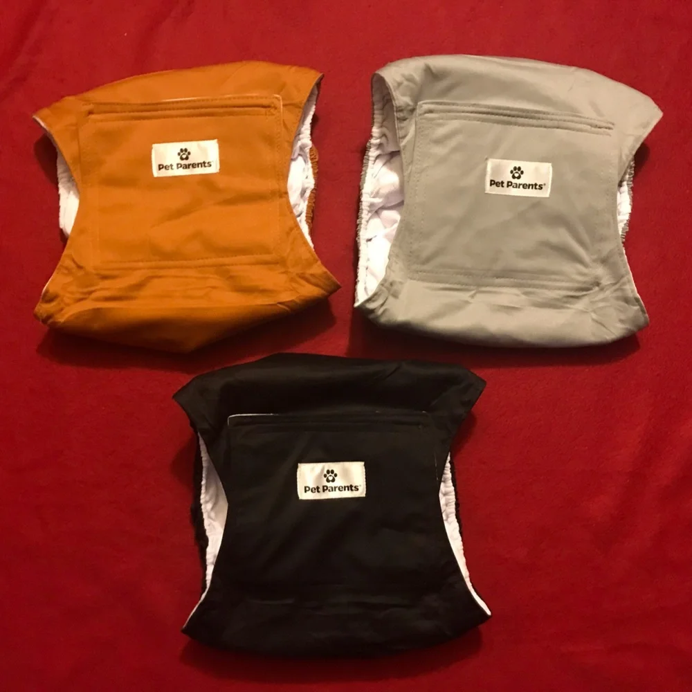 NEW Pet Parents Set of 3 Reusable Belly Bands